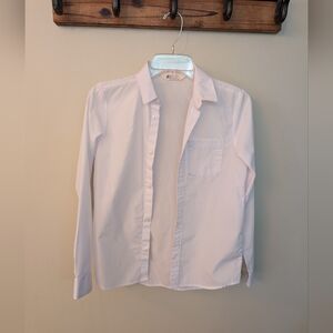 Classic white button down dress shirt
